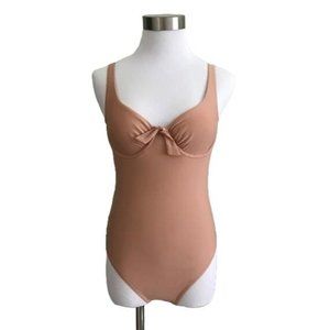 NEW JCrew $118 Underwire Scoopback One-Piece Swimsuit Size 2 Bronzed Clay H8968